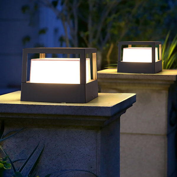 Outdoor column lights AC110-220V led 15W  5W ip65 Waterproof Outdoor Landscape Decorative Lighting Double Layer Lampshade LED Post Light wall light