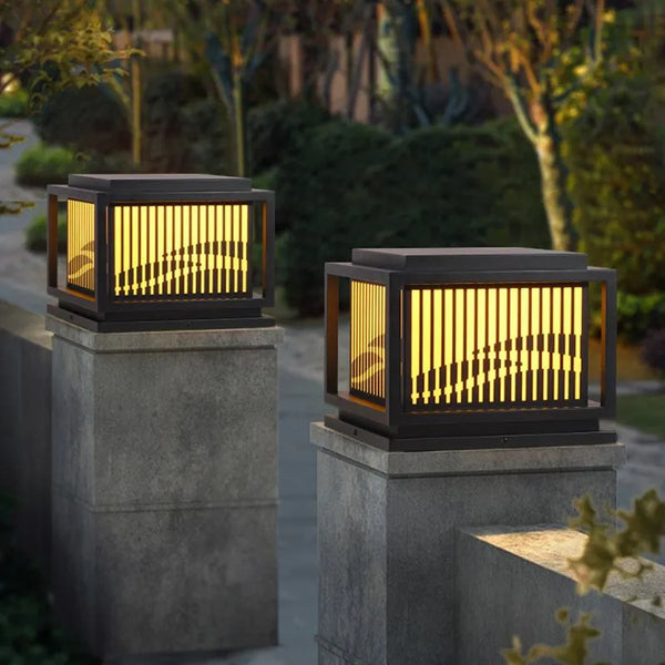 Riley Vintage LED outdoor column lights Outdoor Light Post, Metal, Patio/Porch