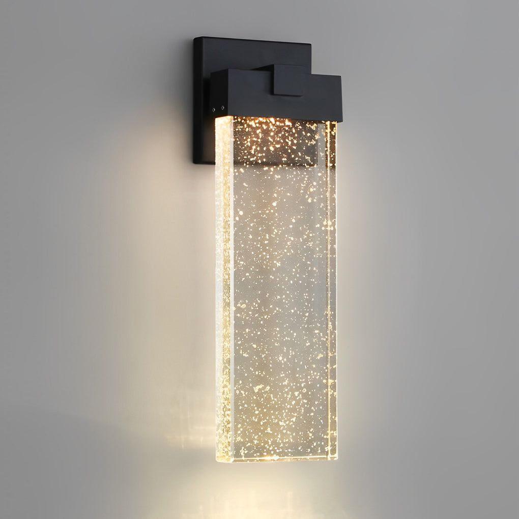 Rectangular Bubble Crystal Waterproof LED Modern Outdoor Wall Light rectangular-bubble-crystal-waterproof-led-modern-outdoor-wall-light