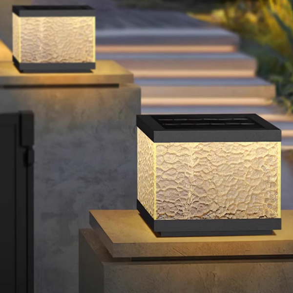 Outdoor  column lights Post Caps Lights Cast Stainless Steel Post Light Fixture Exterior Pole Lantern Lighting Fixture With E26 Base Waterproof Black Column Caps Lamp Fence Deck Porch Pillar Lamps Lawn Bollard Lights