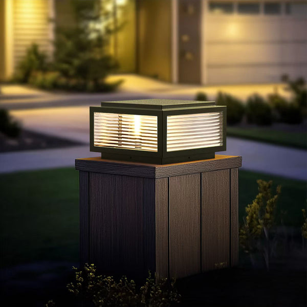 Outdoor Post Lights,outdoor column lights 110V & 12V Voltage Can be Used Wired Lantern Column Lamp with E26 Base,Outdoor Column Lights,IP54 Waterproof,LED Post lamp,Deck Lights