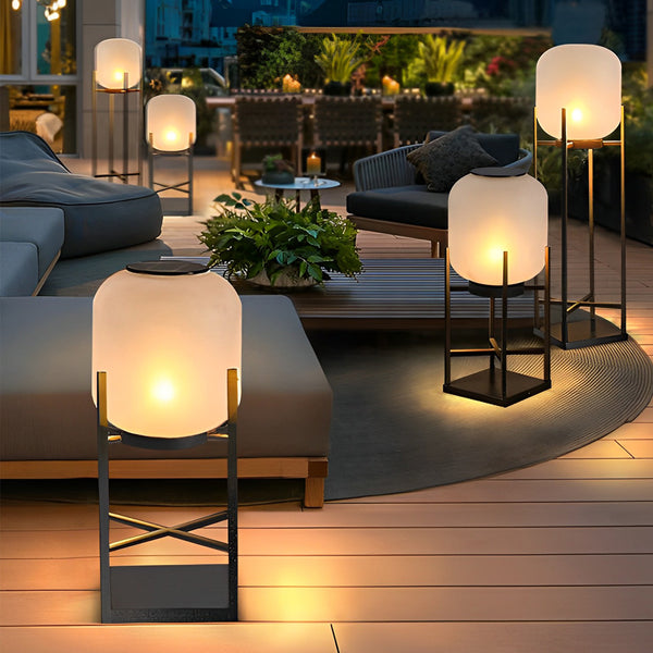 hardwire or solar  led light garden modern style floor lamp for backyard  room