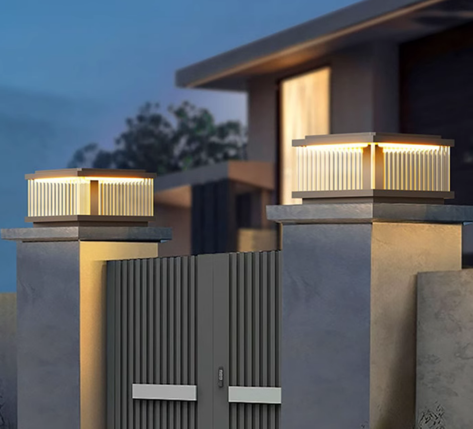 Led Post Light Modern LED Waterproof Outdoor Post Lights outdoor column lights Solar ...