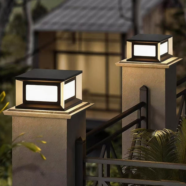 Modern Post Light LED Column Pillar Lamp Fence Deck Cap Light