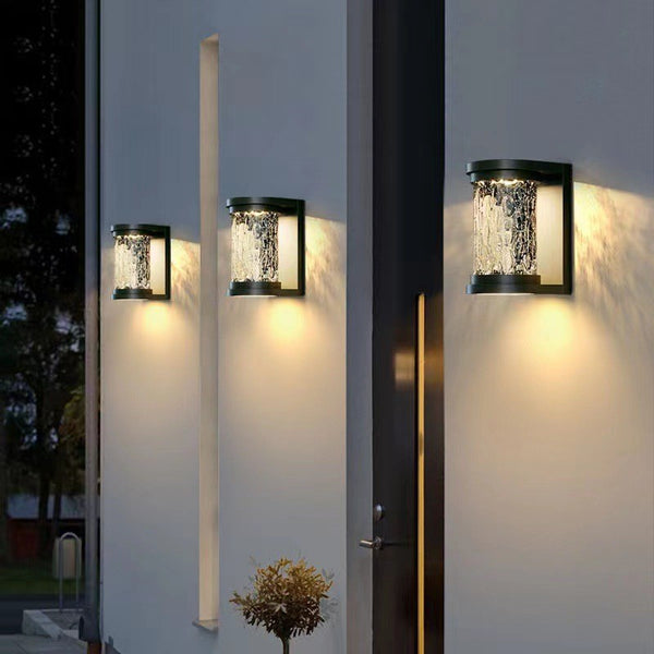 Modern Luxury Glass Stereoscopic Luminescence Cylindrical LED Wall Light