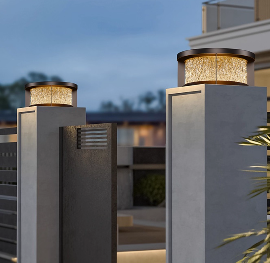 Rectangular Column Up Light Cylindrical Led outdoor column lights Modern post light brick column s ...