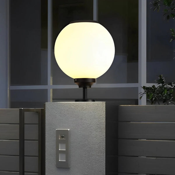 Waterproof Ball Three Step Dimming LED Solar Post Caps Lights